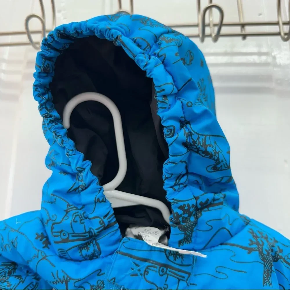 Columbia down filled hooded snowsuit blue black infant‎ boys 6m 6 months